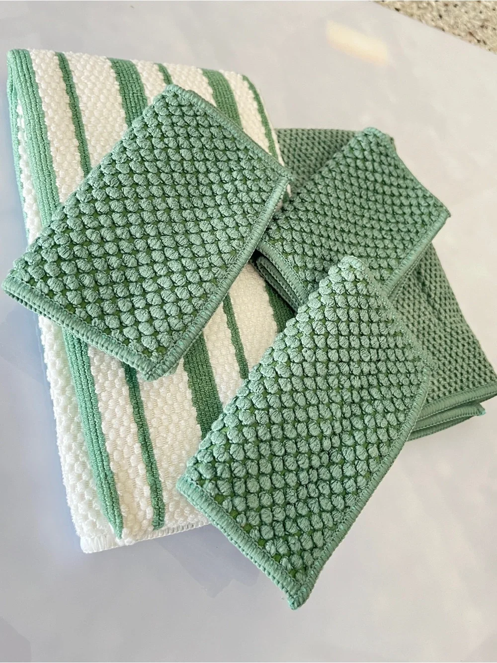 Norwex kitchen counter cloths set -Beautiful Green -2026 new color